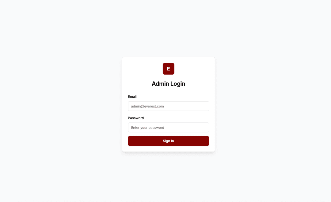 Everest Admin Panel
